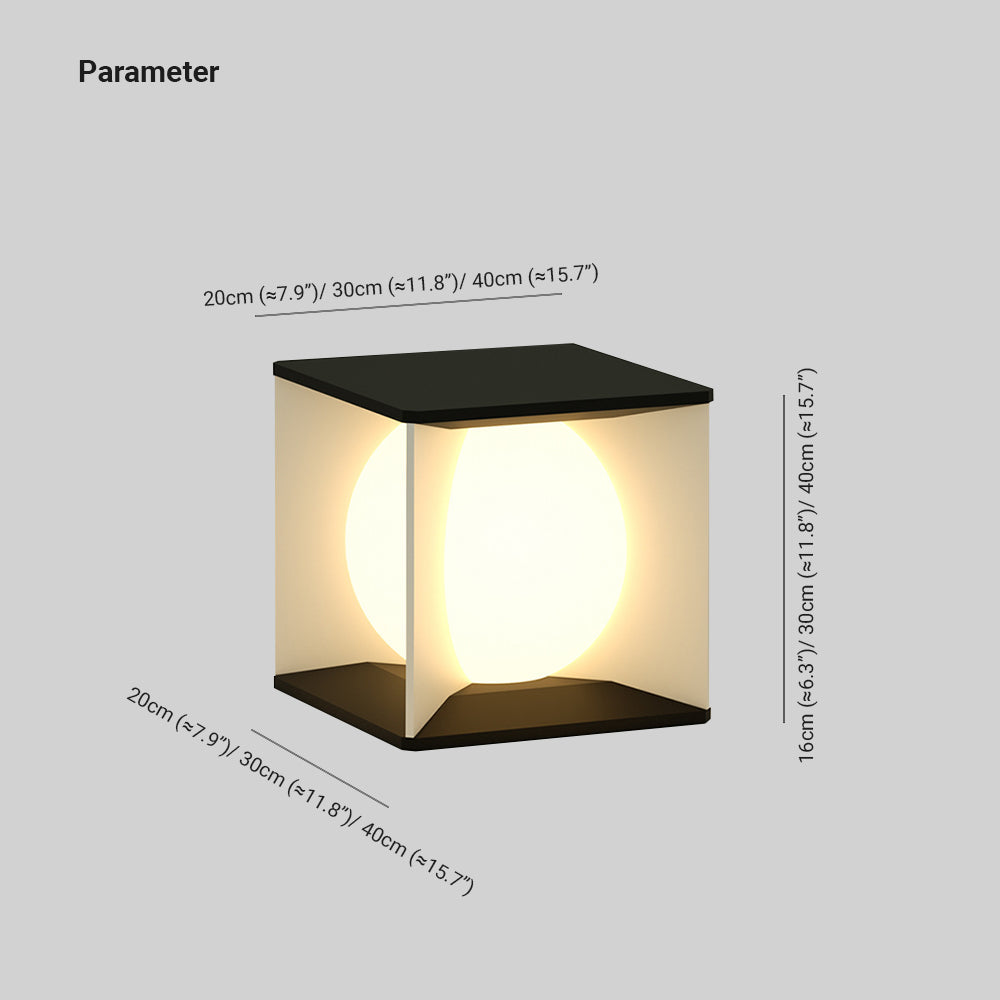 Ray Modern Moon Outdoor Pier-Mount Pillar Light