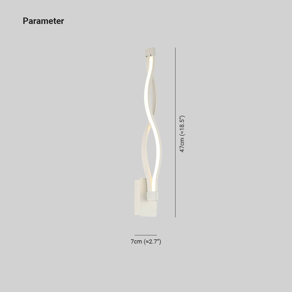 Arisha Wave Modern Simple Wall Lamp, Black & White - Neutralighting