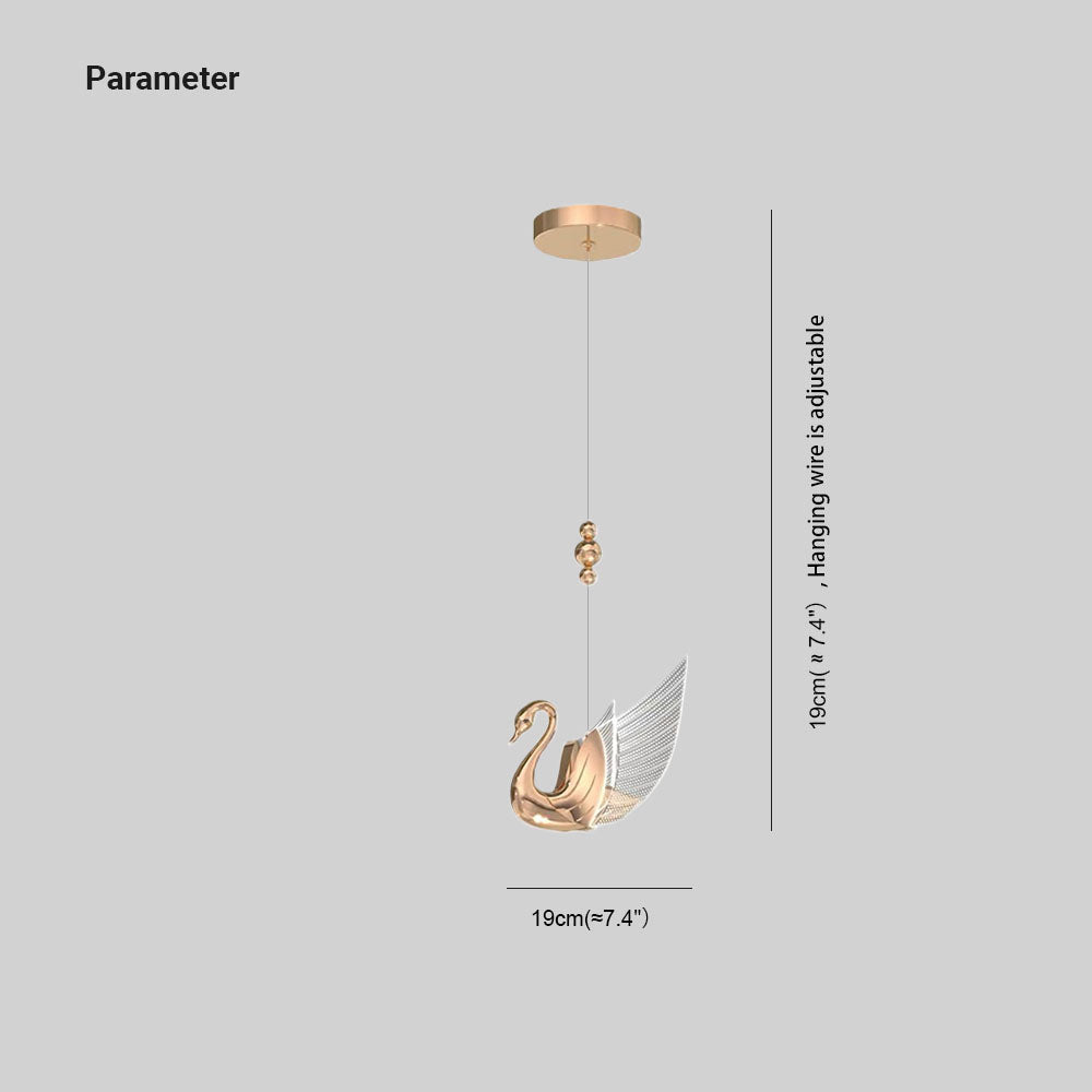 Arisha Modern Creative Swan Pendant Light, 2 Color - Neutralighting