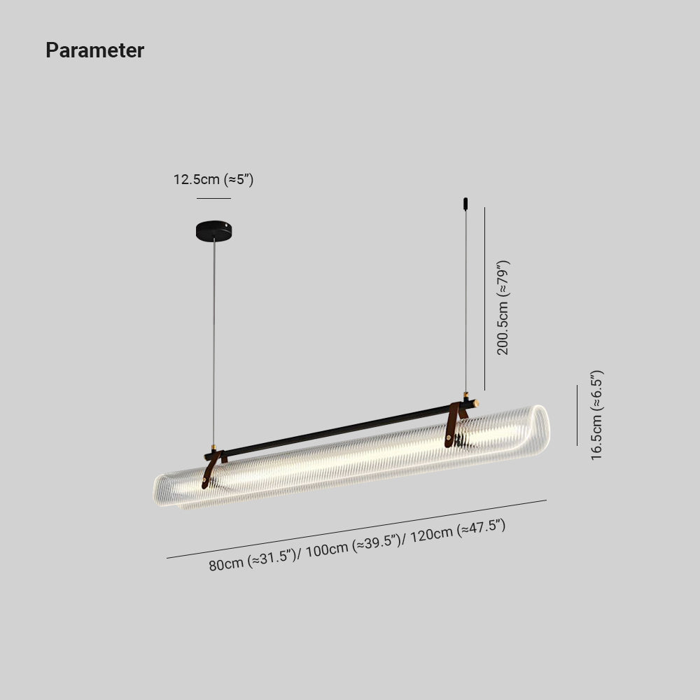 Arisha Pendant Light Linear Modern, Acrylic/Metal, Black/Gold, Study - Neutralighting