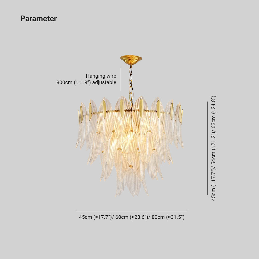Kristy Modern Gold Feather Chandelier, 3 Style - Neutralighting
