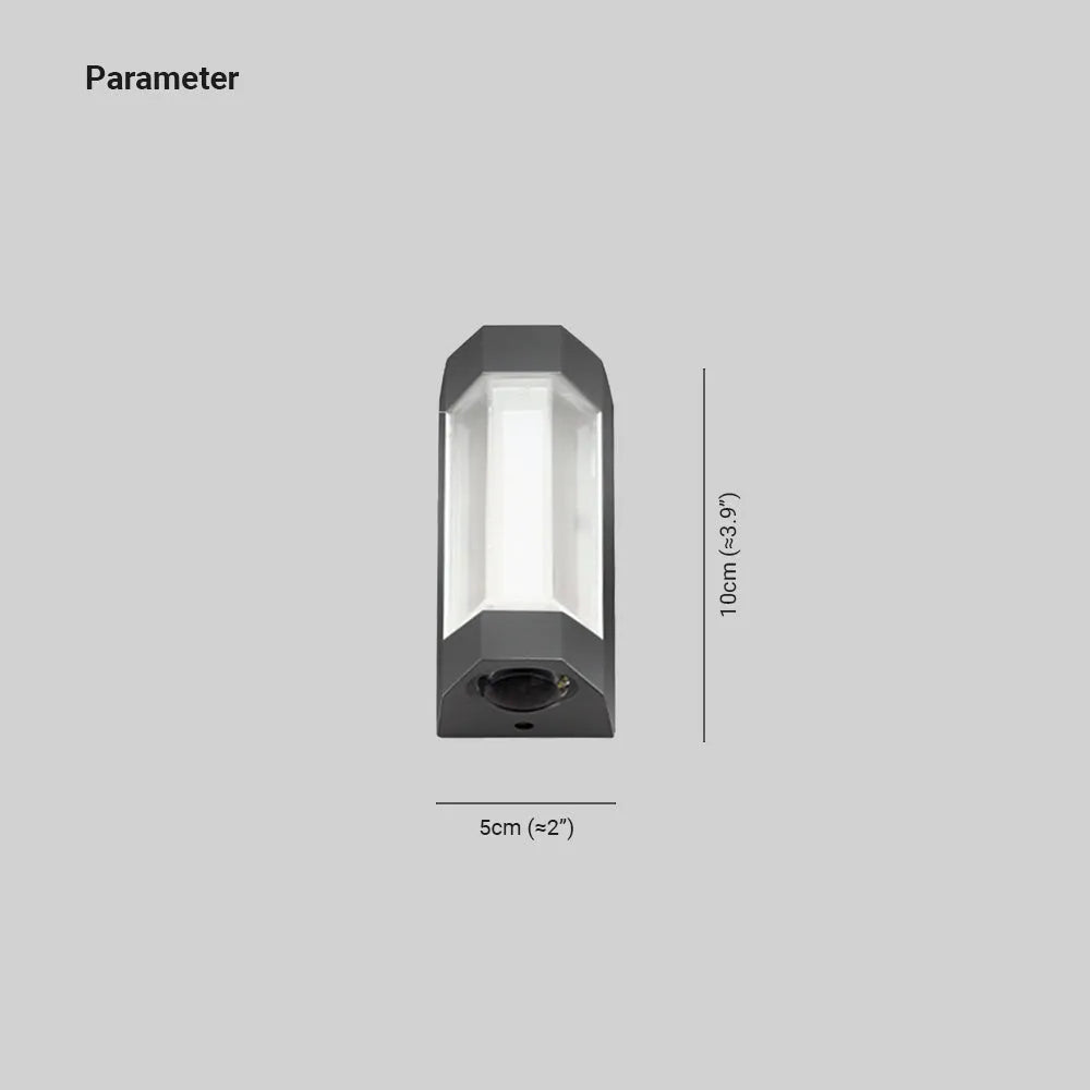 Marve Nordic Up Down Acrylic Outdoor Wall Lamp, White/Black - Neutralighting