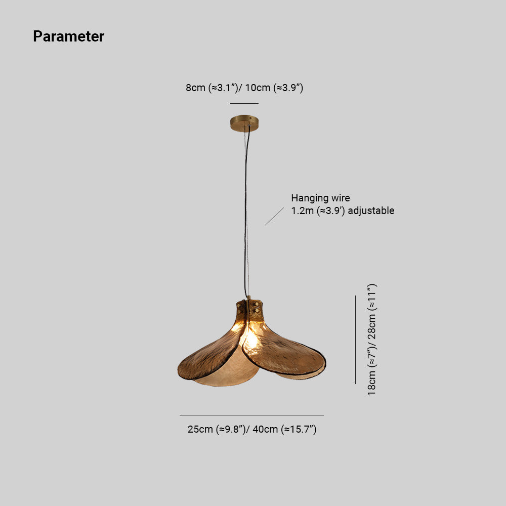 Arisha Handmade Retro Glass Pendant Light, Four-leaf Flower - Neutralighting
