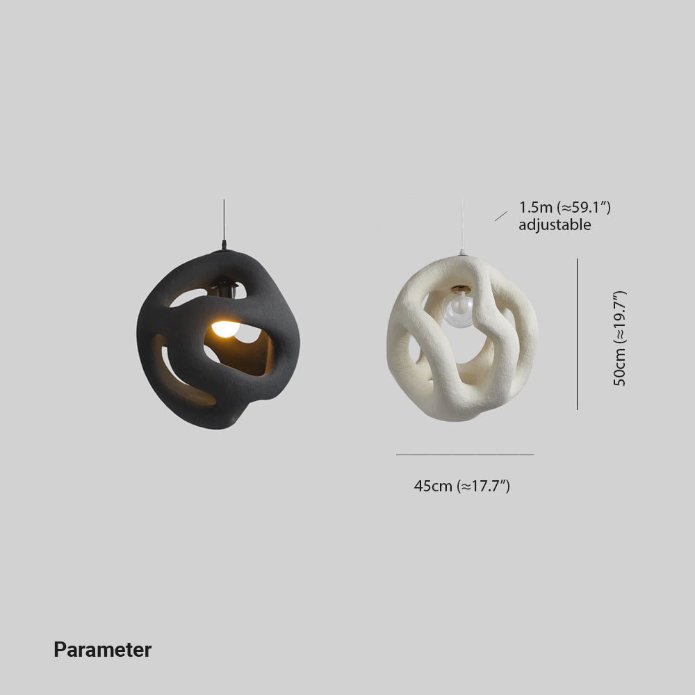 Avi Modern Metal/Resin White/Black Pendant Light - Neutralighting