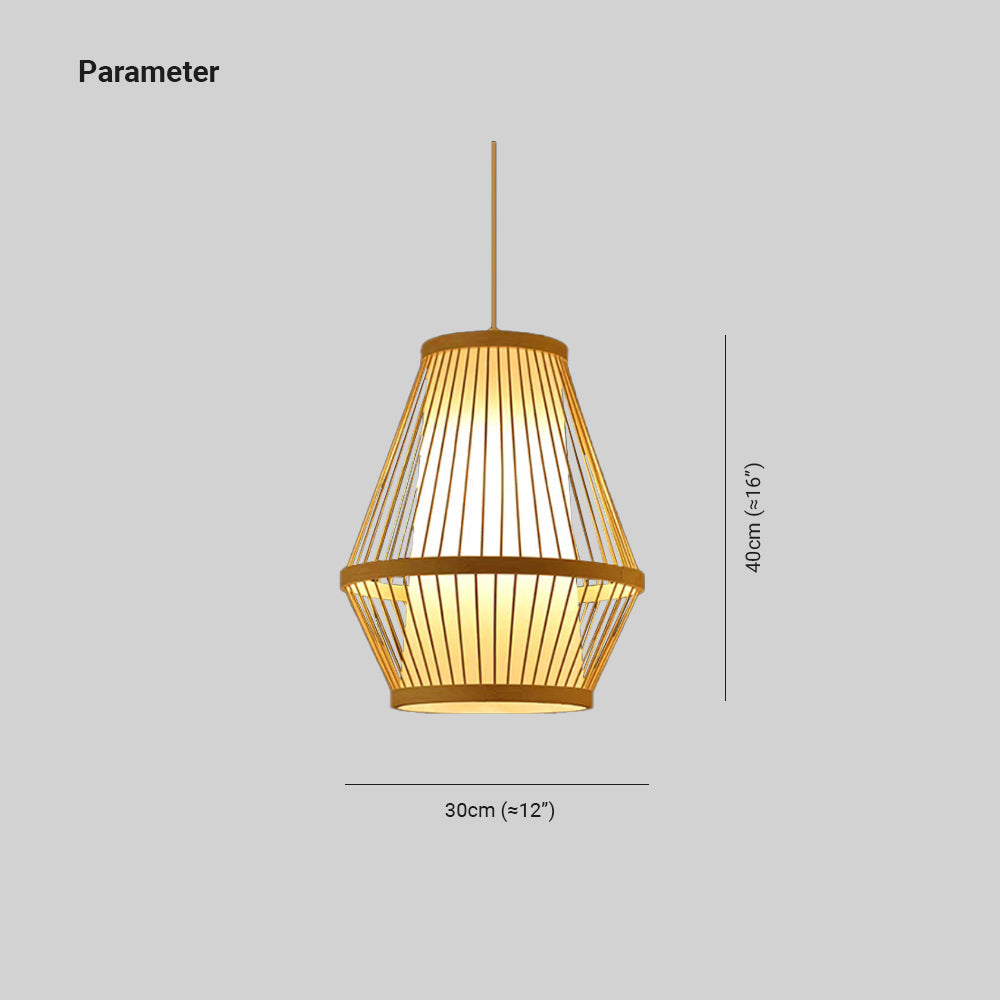 Muto Rattan Handmade Woven Bamboo Vintage Pendant Light - Neutralighting