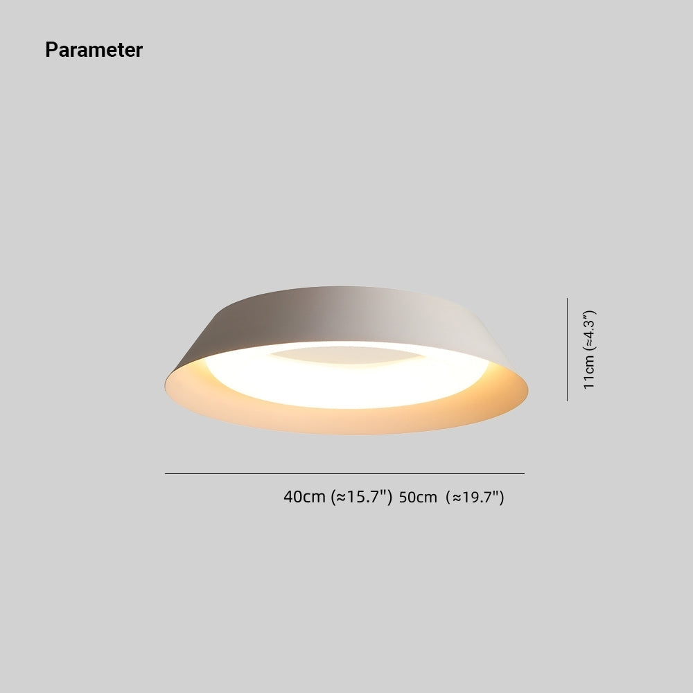 Arisha Nordic Bowl Metal/Acrylic Flush Mount Ceiling Light, White - Neutralighting