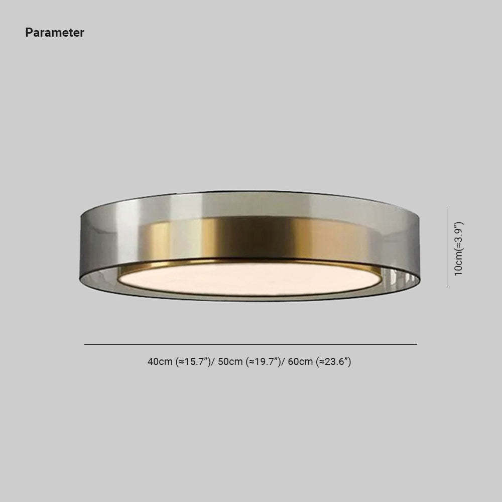 Arisha Nordic Modern Round LED Flush Mount Ceiling Light, Gold Copper - Neutralighting