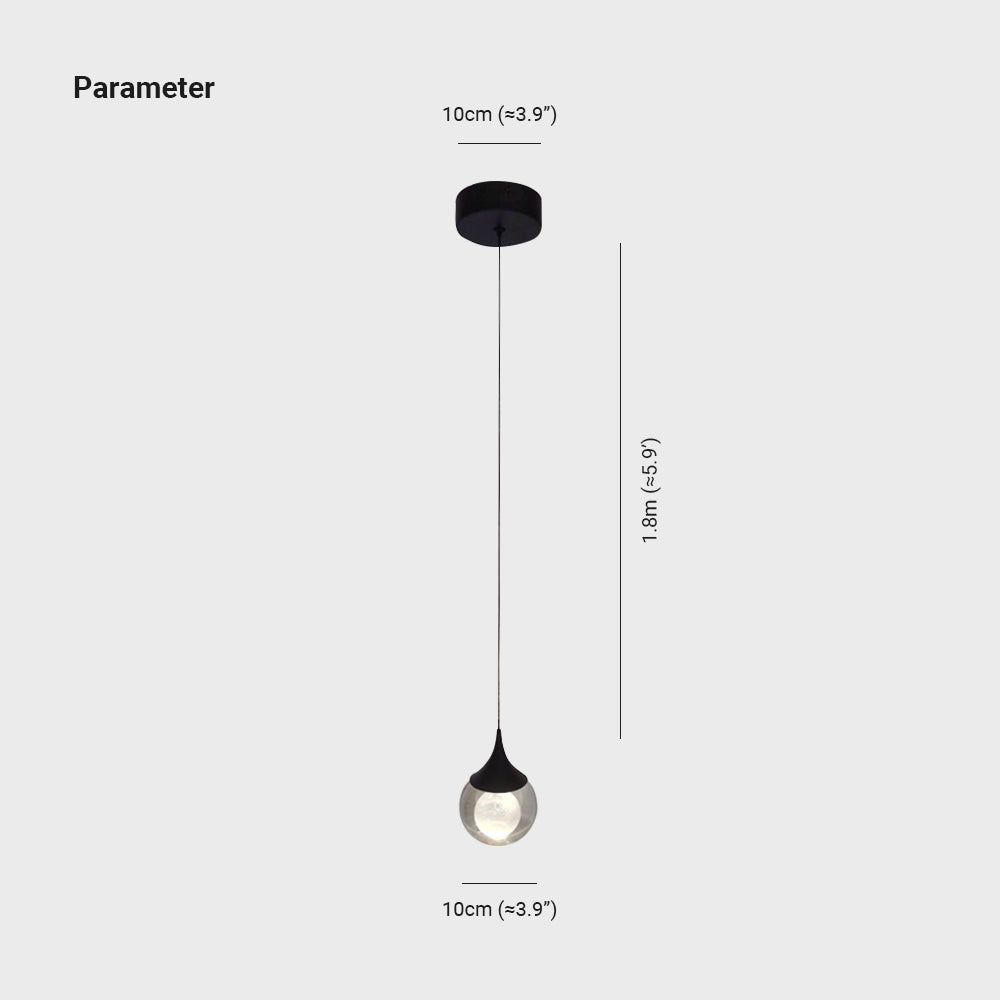 Aria Minimalist Moon Metal Pendant Light,Black - Neutralighting