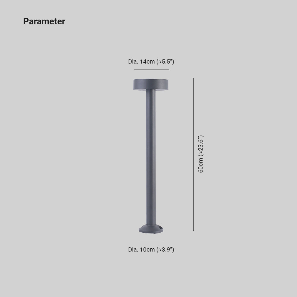 Ray Modern Metal Frisbee Shaped Lampholder Outdoor Path Light, Black - Neutralighting