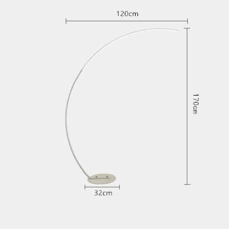 Mira Modern Arc LED Floor Lamp, Black/White, Metal/Silicon - Neutralighting