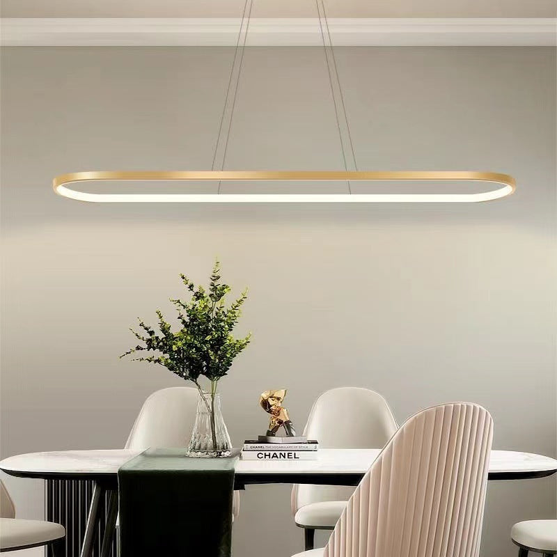 Junel Minimalist Oval Interior Hanging Pendant Light - Neutralighting