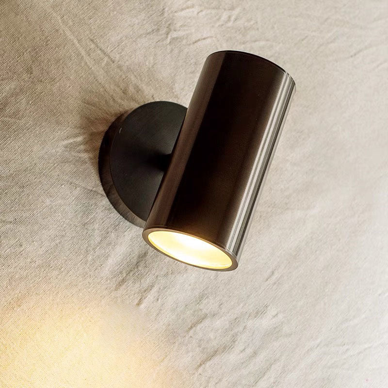 Aria Moden Spotlight cylindrical Metal Wall Lamp, Gold/Black - Neutralighting