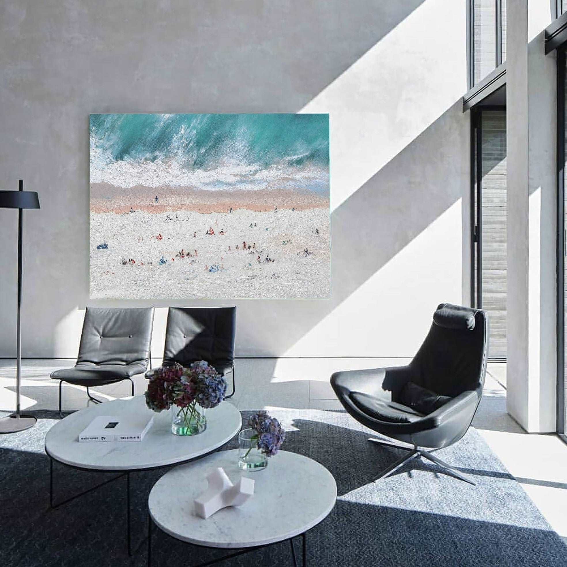 Abstract Coastal Painting ABSH57 - Neutralighting