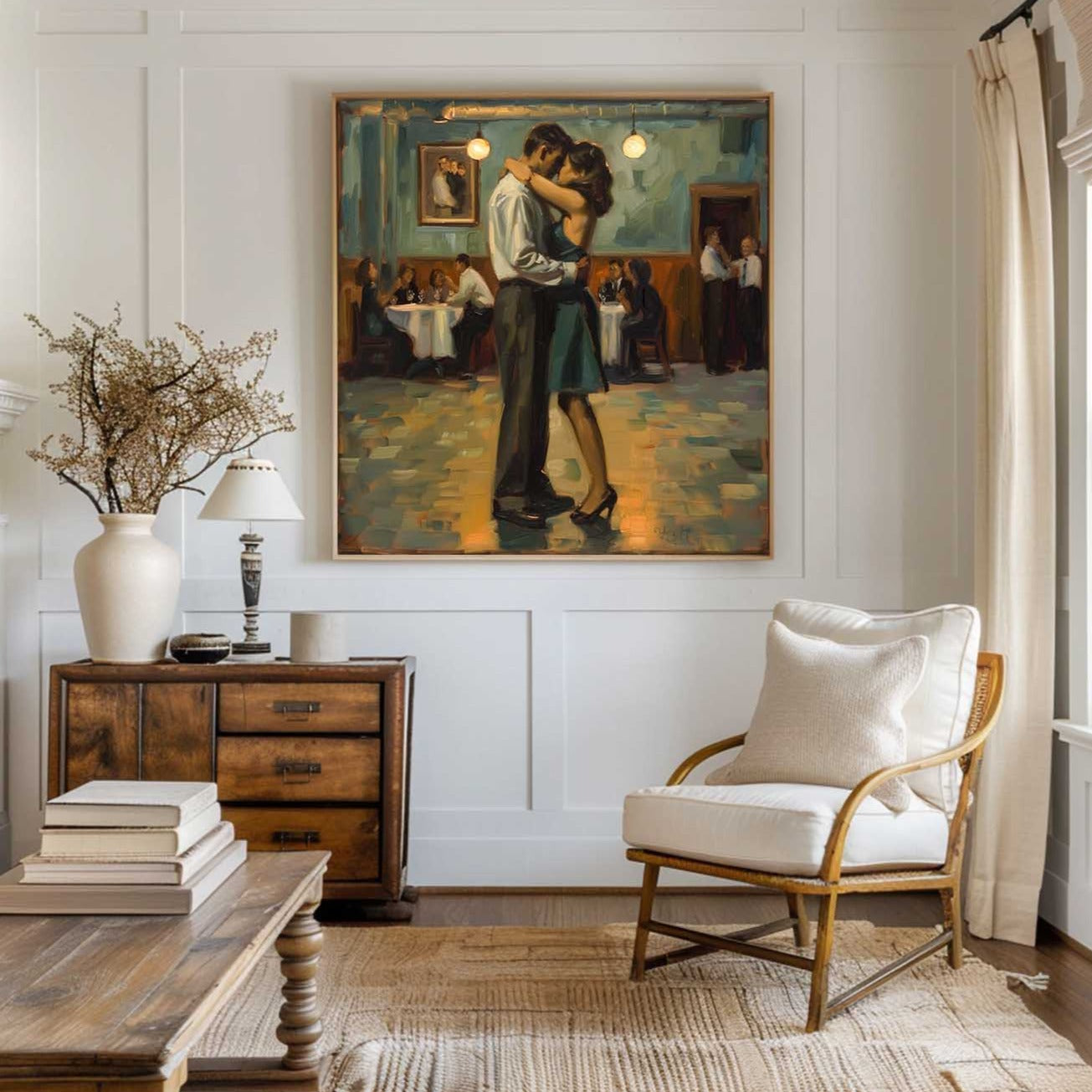Midnight Tango Couple Painting
