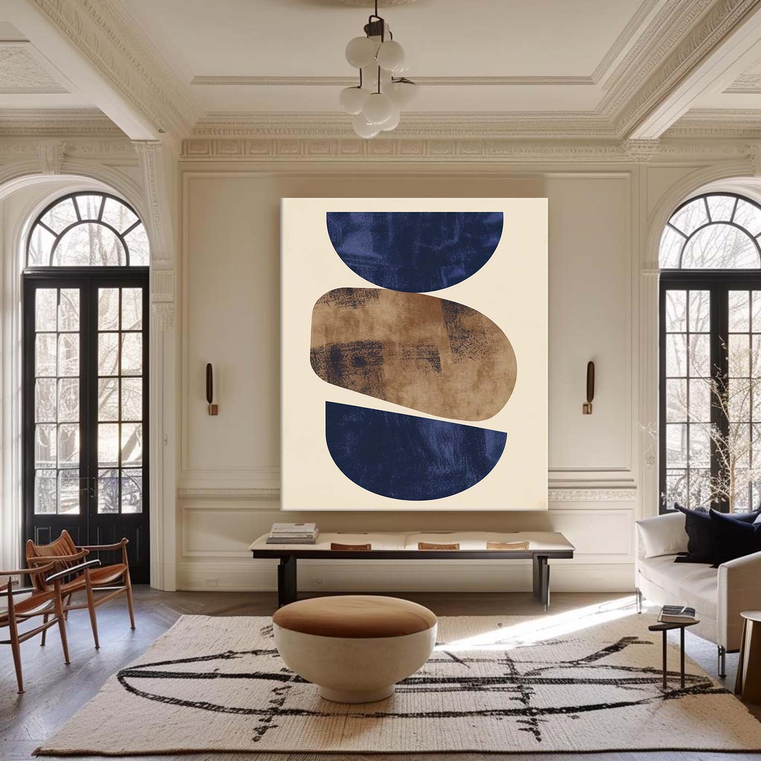 Wall Art Indigo Pebble Balance