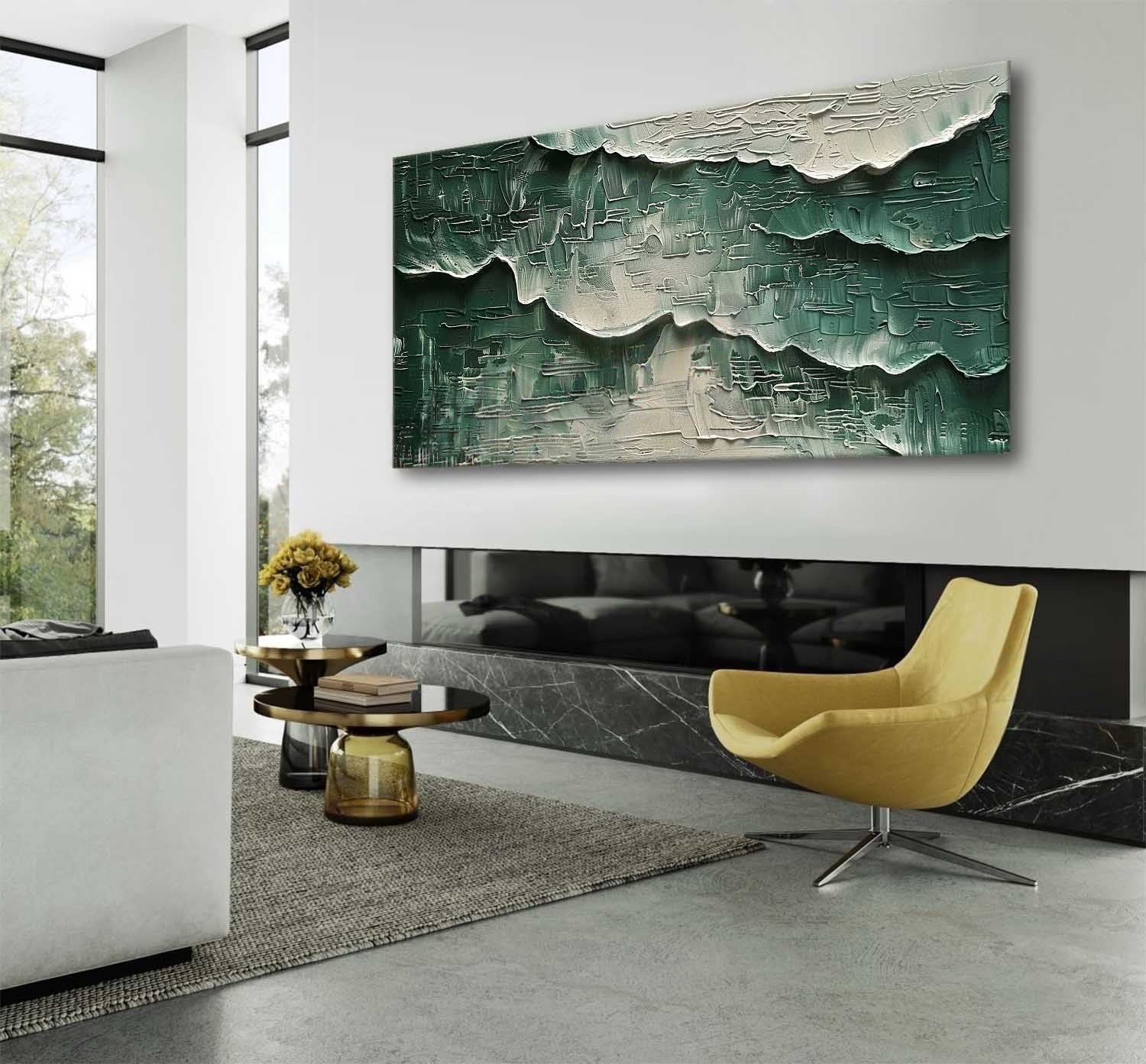Wall Art Horizontal 3D Impasto Plaster