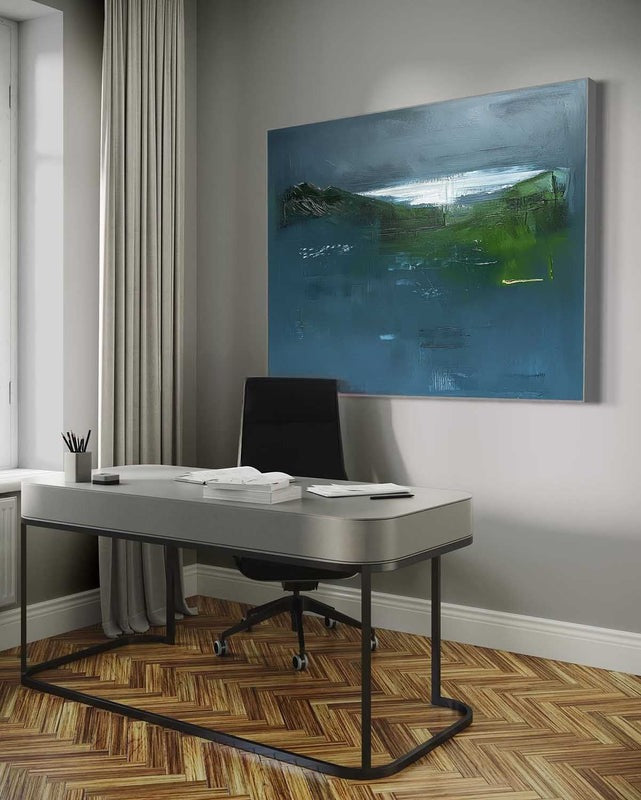 Wall Art Serene Textured Misty Green