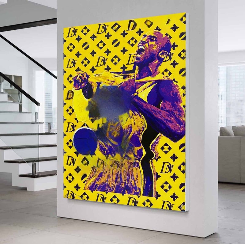 Wall Art Iconic Textured Lakers Kobe