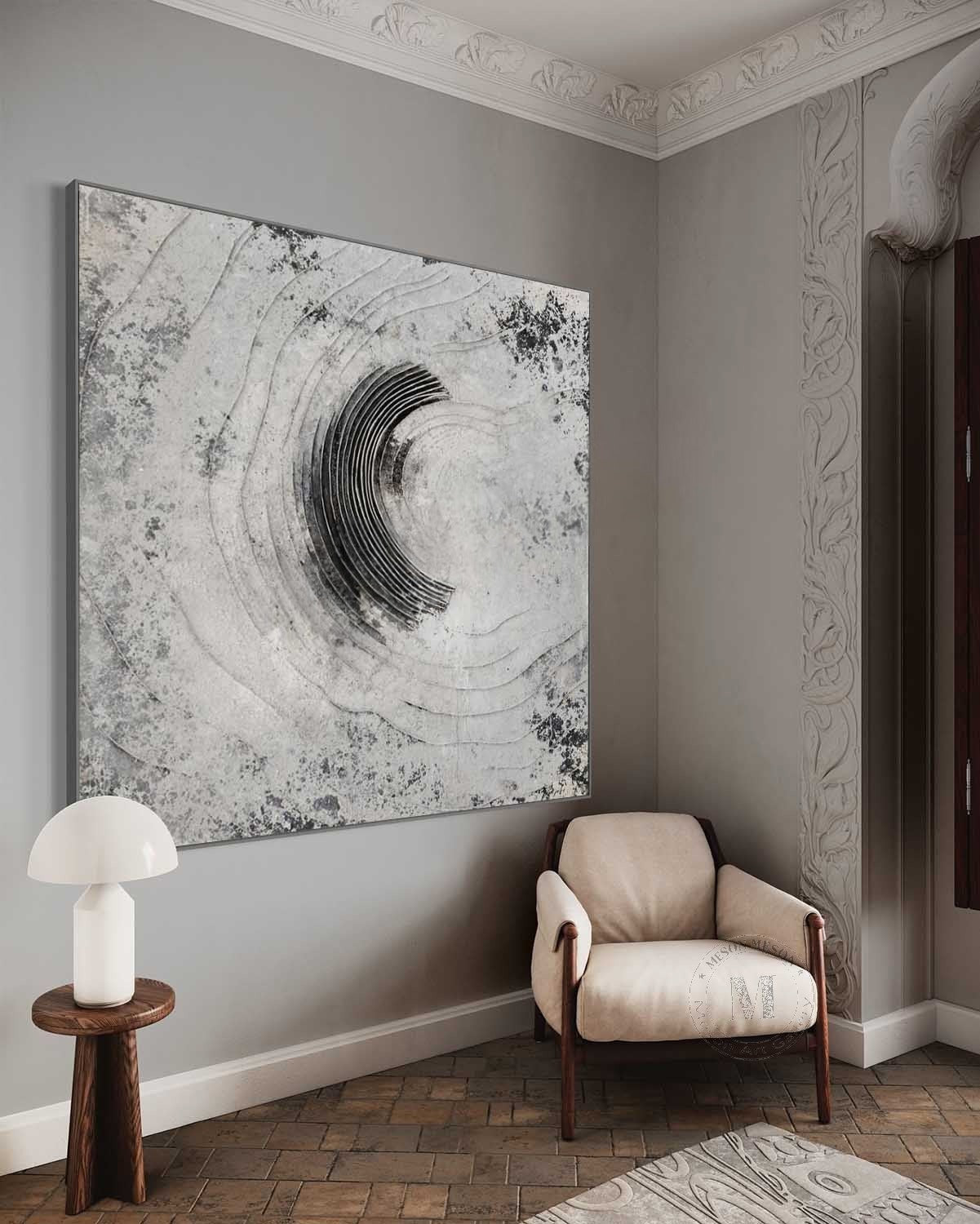 Wall Art 3D Concentric Circle Painting