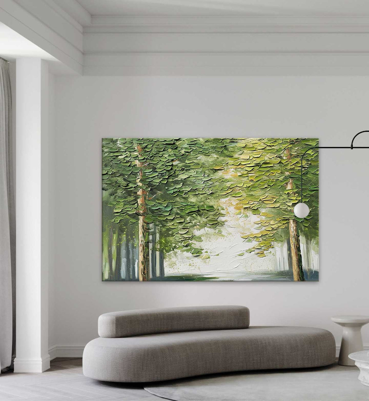 Canvas 3D Textured Forest Landscape Painting