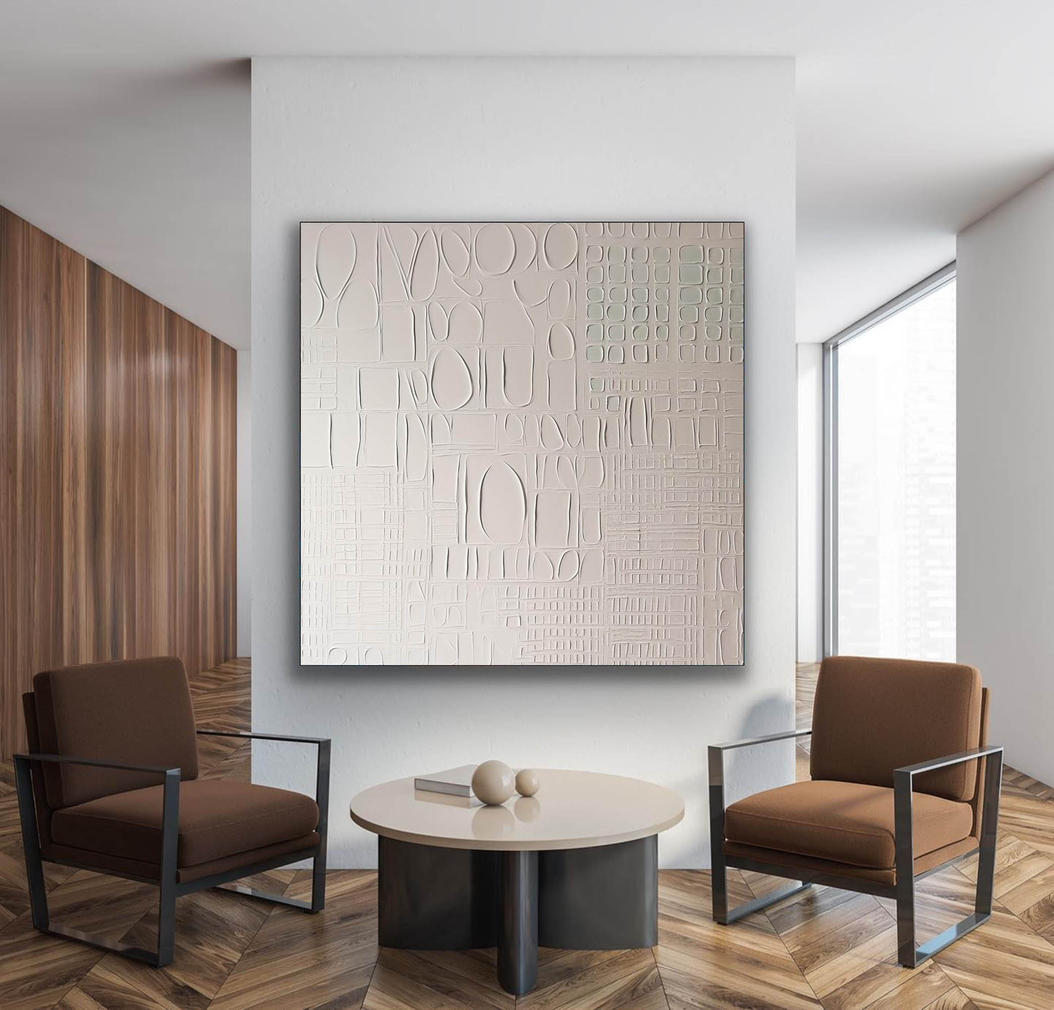 Plaster Art Texture Painting SG246 - Neutralighting