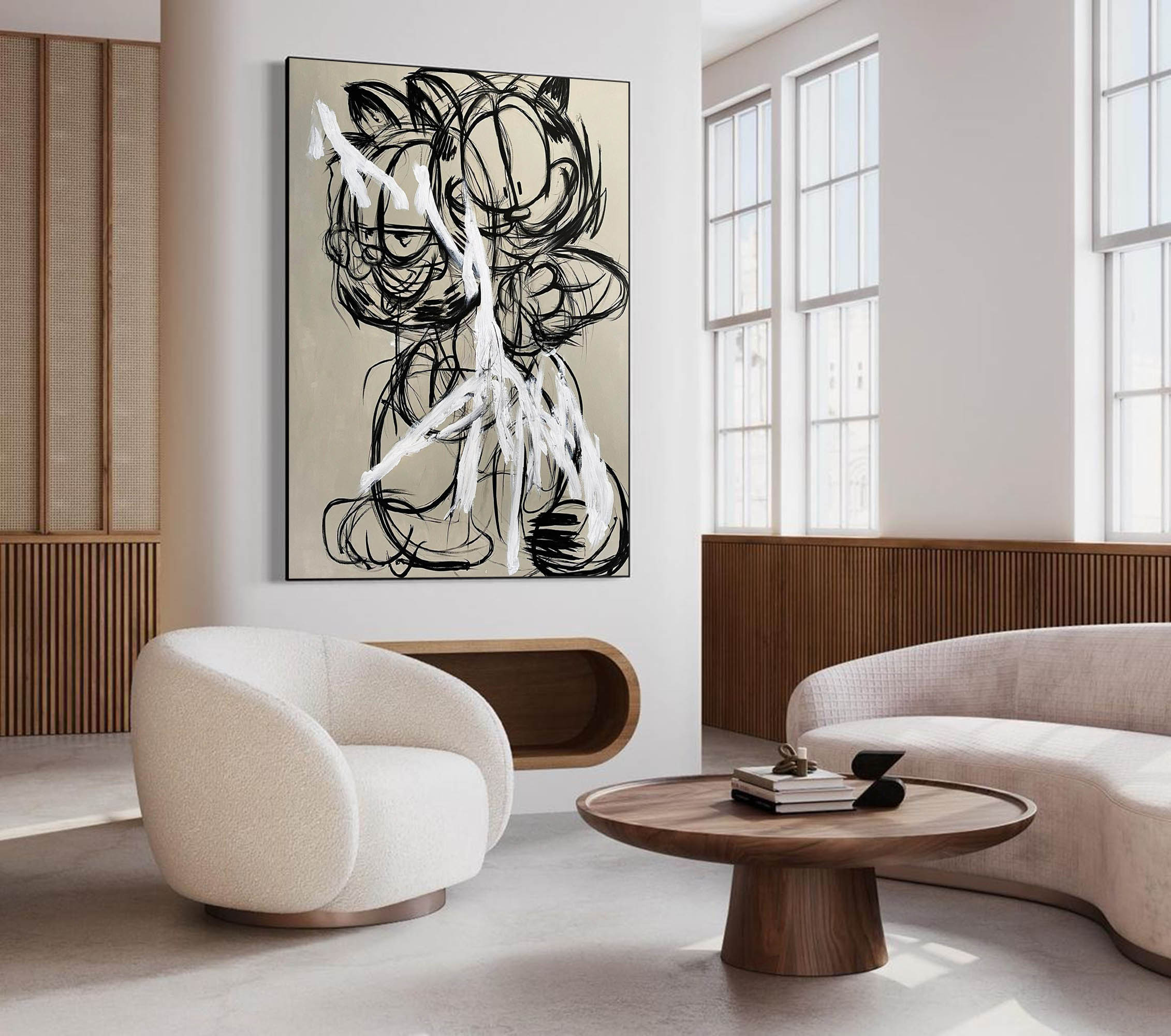 Wall Art Abstract Graffiti Whimsical Naive