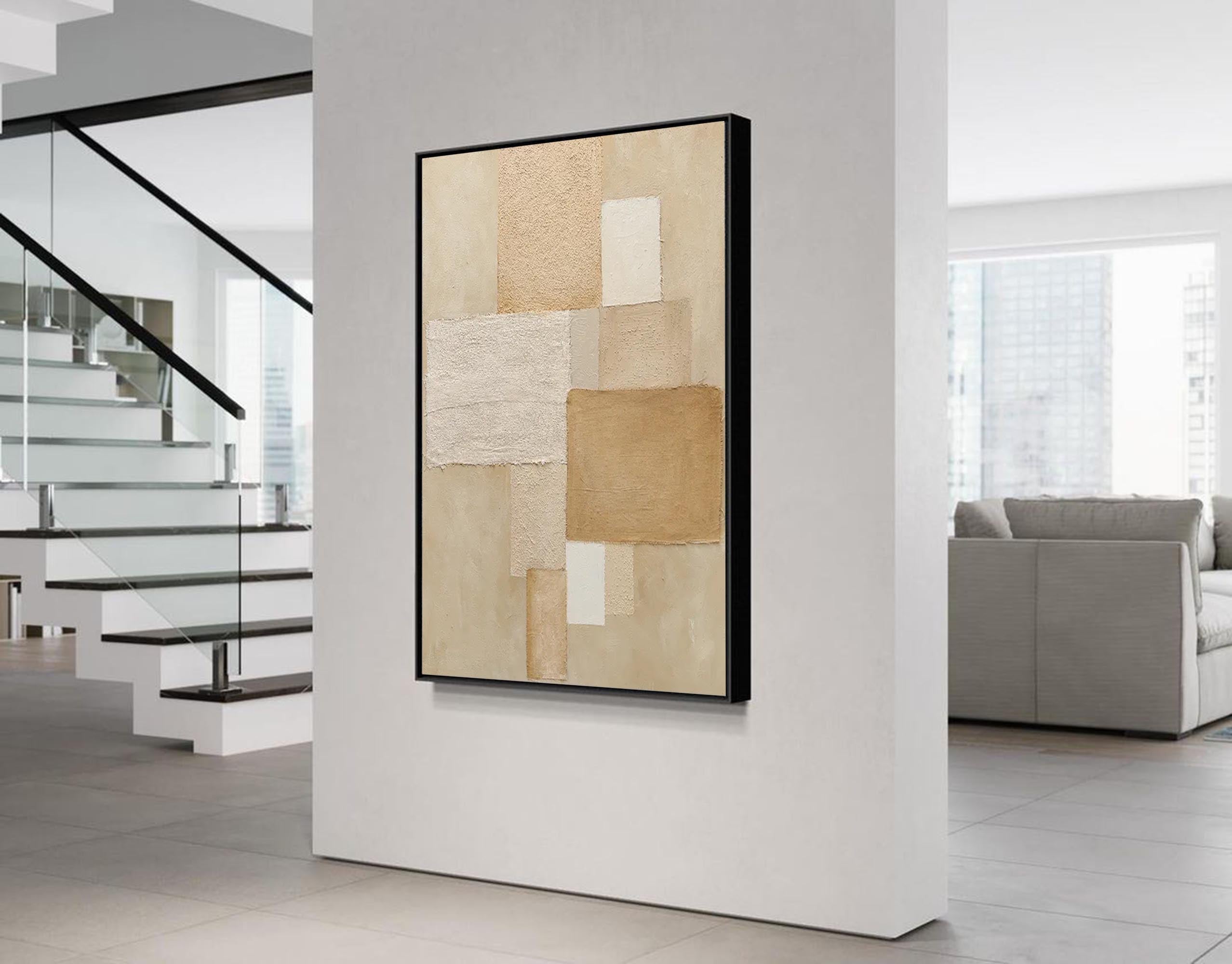Geometric Canvas Art GE008 - Neutralighting