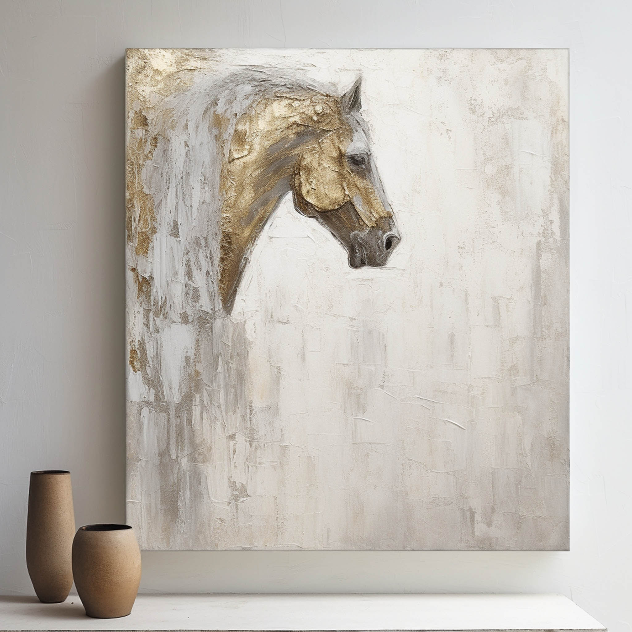 Wall Art Wabi-Sabi Horse Warm Animal Cozy