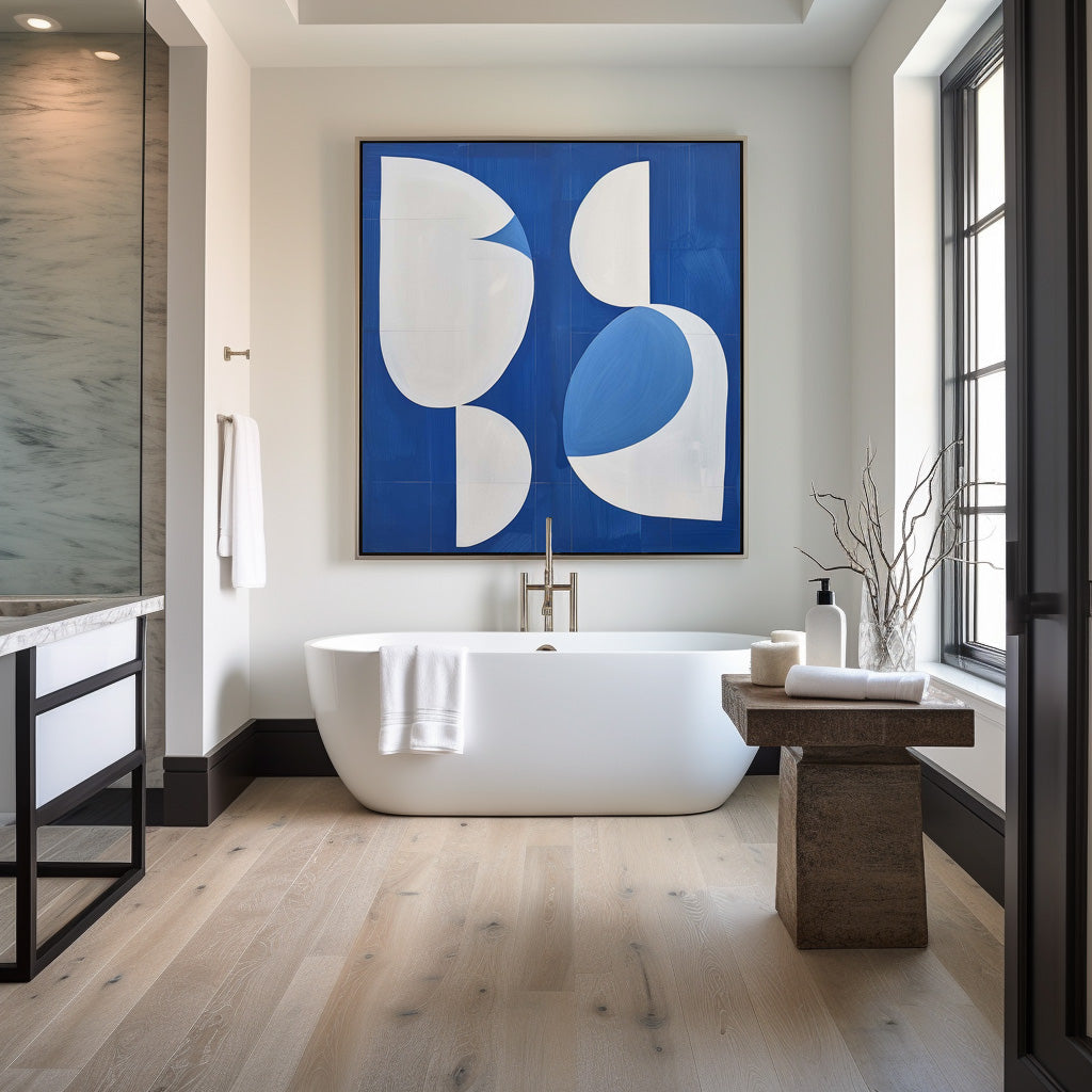 Wall Art Cobalt Organic Shapes
