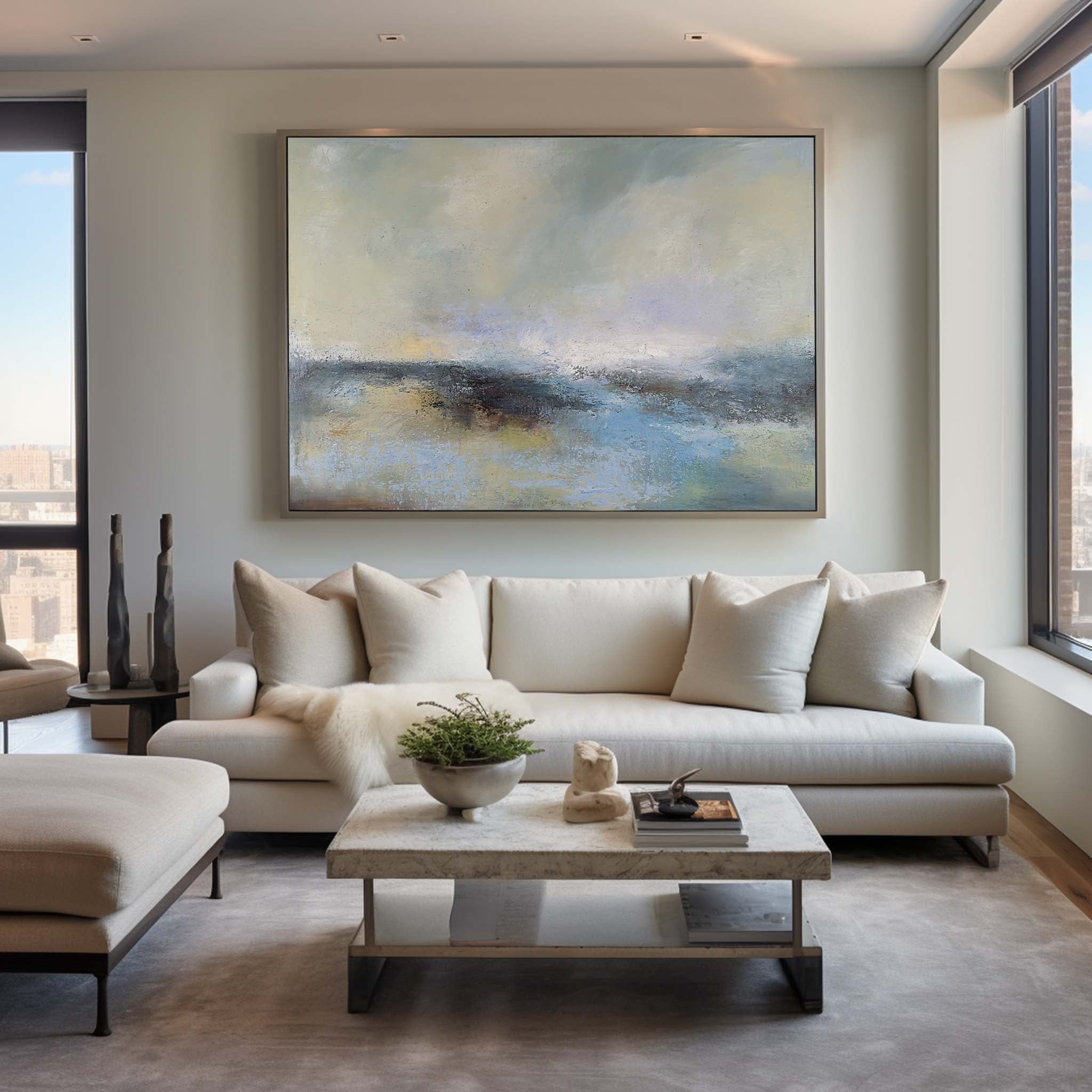 Atmospheric Coastal Abstract Oil Painting