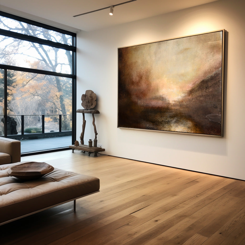 Abstract Coastal Painting ABSH49 - Neutralighting