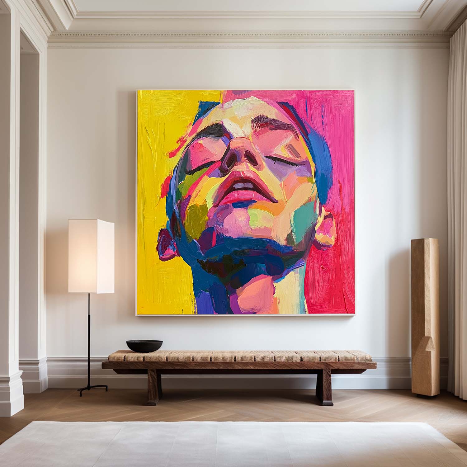 Vibrant Uptilted Portrait Canvas Wall Art