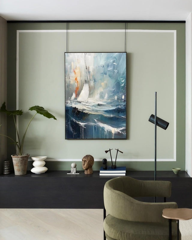 Wall Art Abstract Dynamic Ocean Wave Seascape