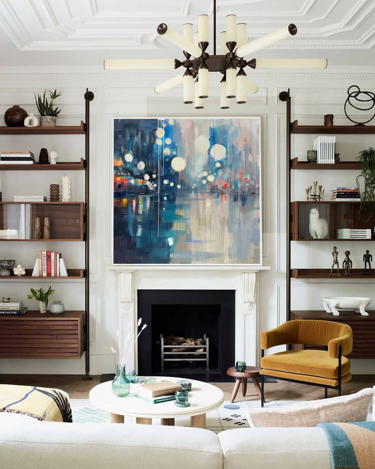 Wall Art Luminous Bokeh City Night