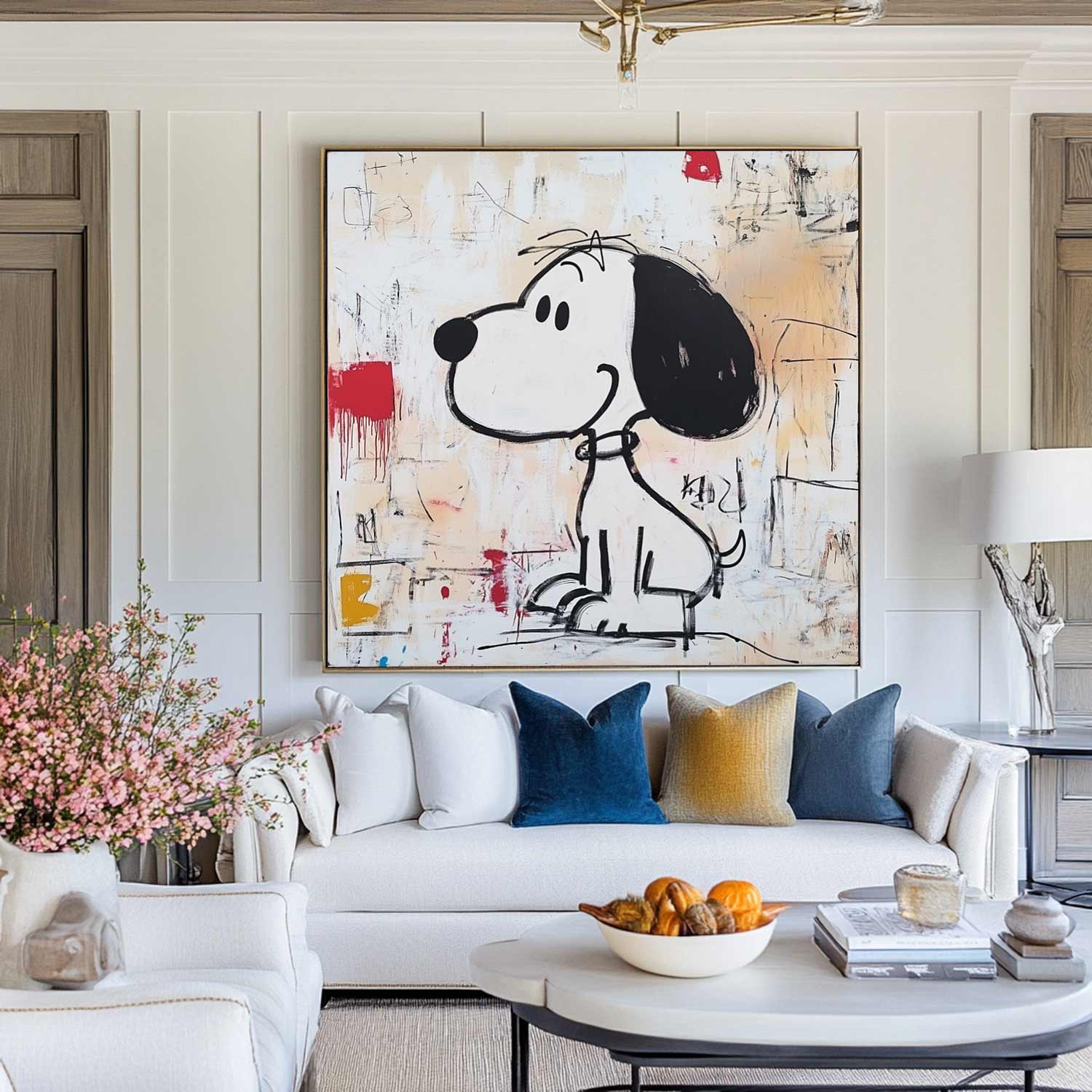 Expressionist Snoopy Painting With Textured Neutral