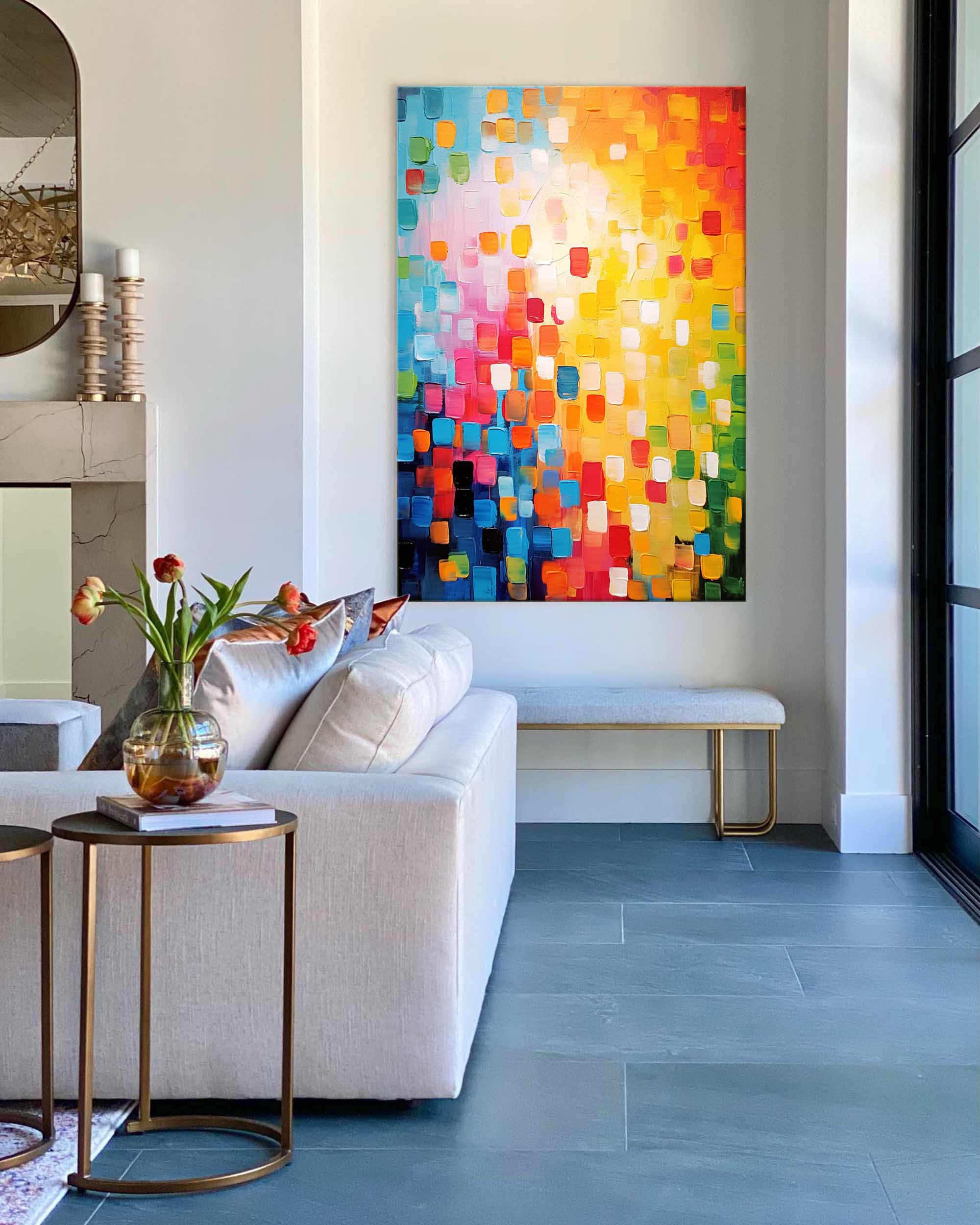 Wall Art Abstract Minimalist Bold Color