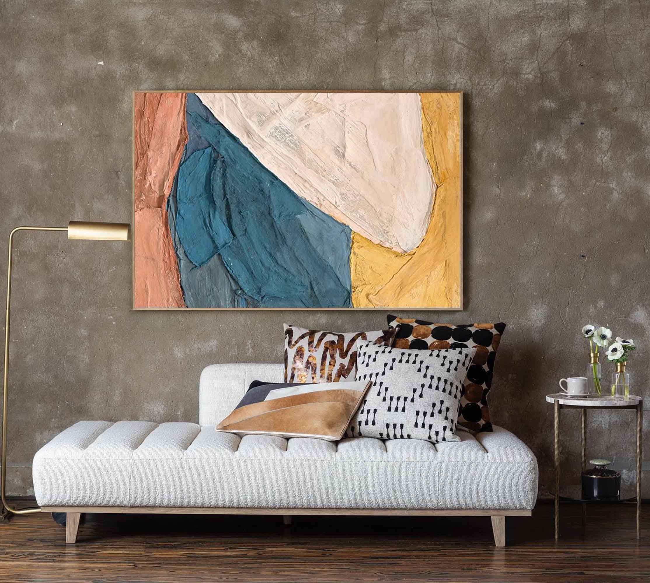 Modern Color Block Abstract Canvas Wall Art
