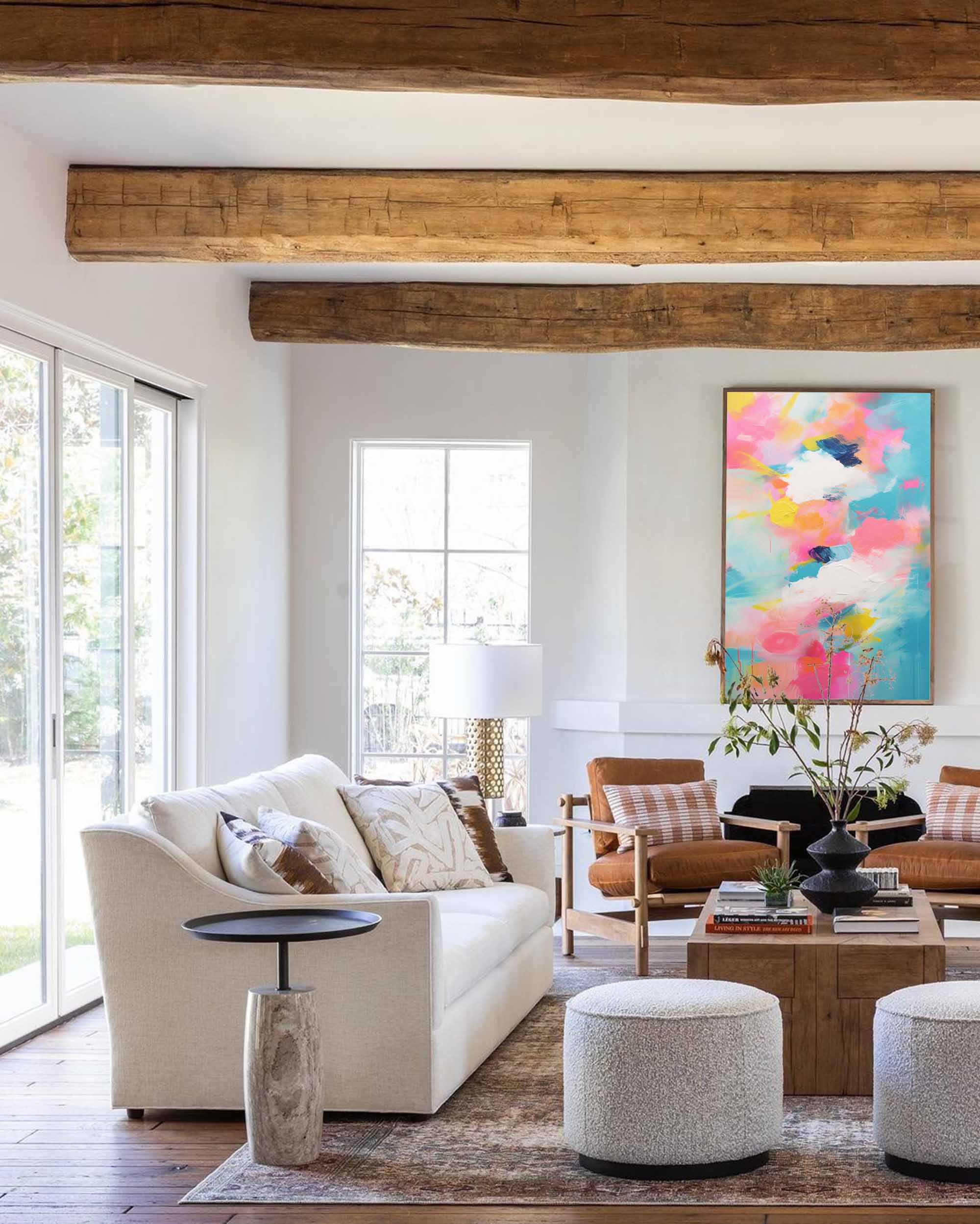 Wall Art Abstract Edgy Modern Tropical