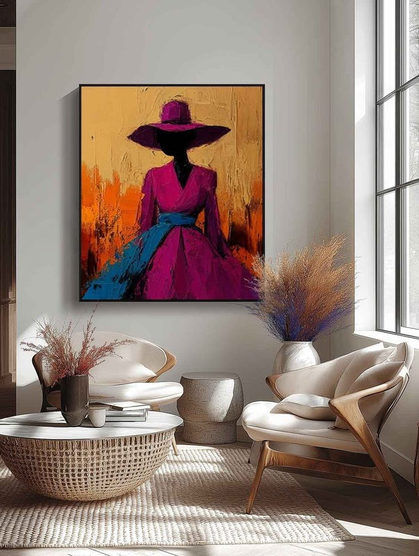 Wall Art Abstract Woman Painting