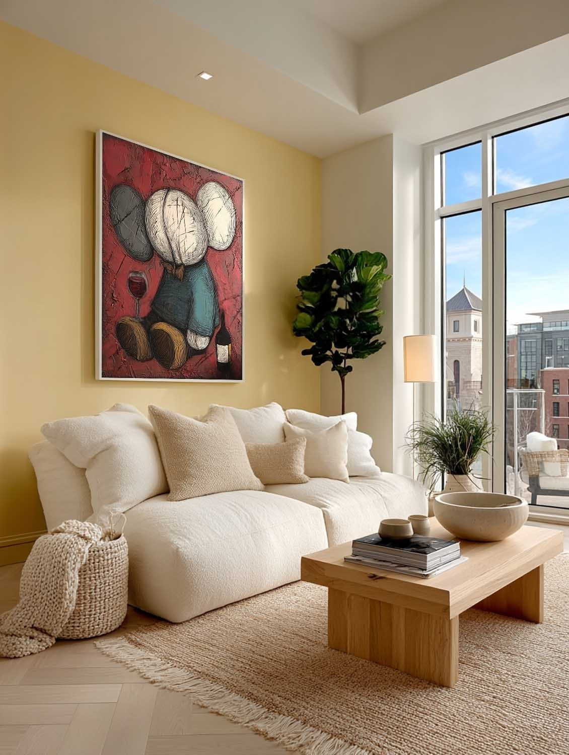 Kaws Wine Time Pop Art Painting