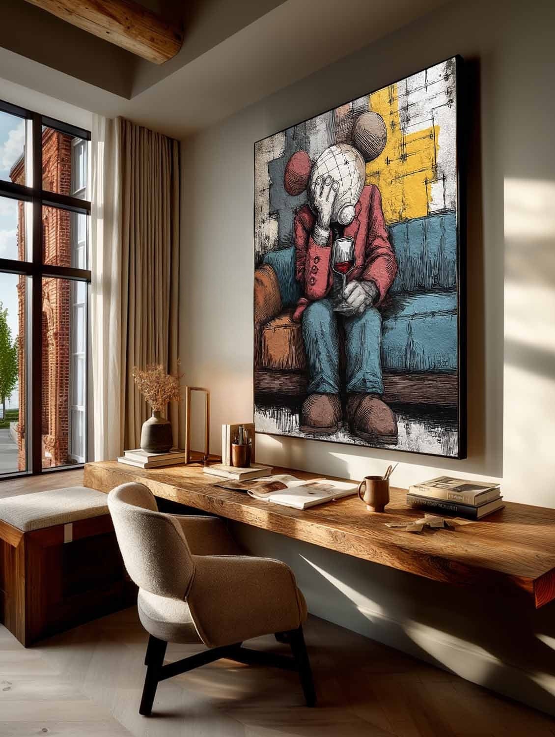 Kaws Melancholy Pop Art Painting