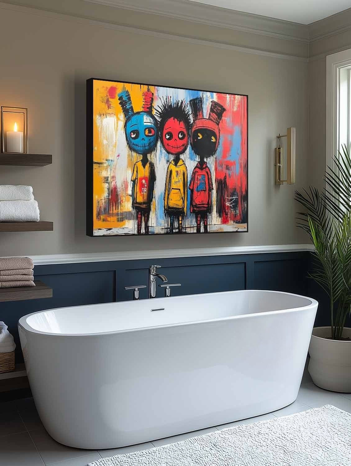 Wall Art Neo Expressionist Trio Skull