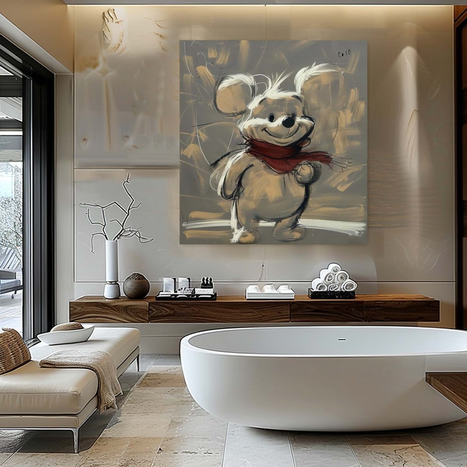 Wall Art Expressive Brushstroke Whimsical