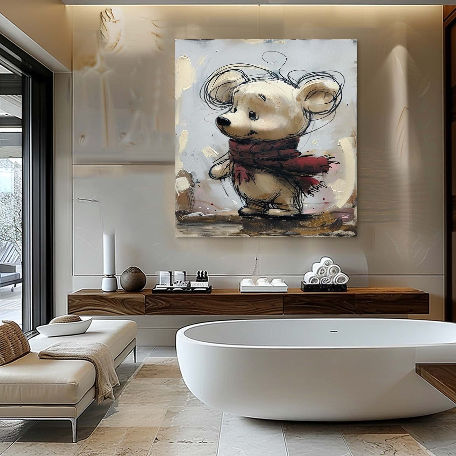 Wall Art Whimsical Winter Bear