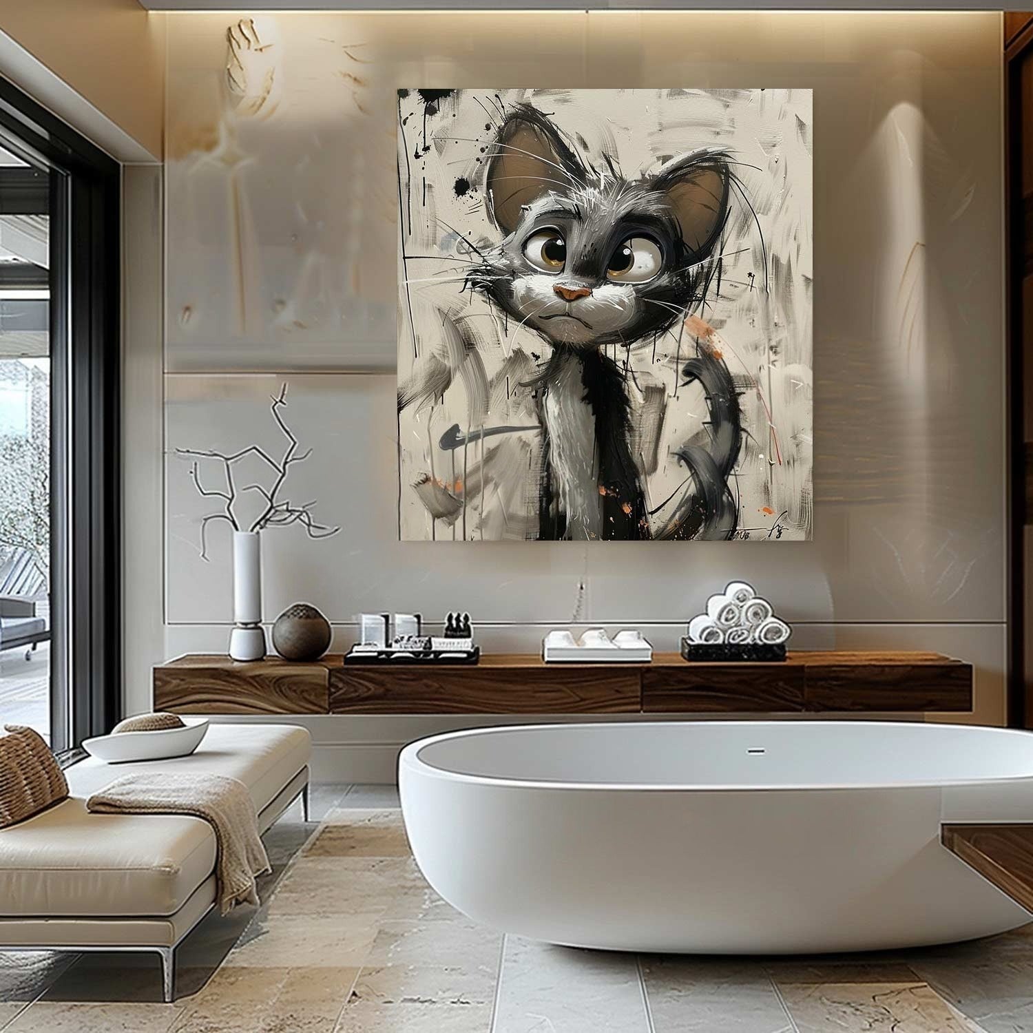 Wall Art Textured Expressive Brushstroke
