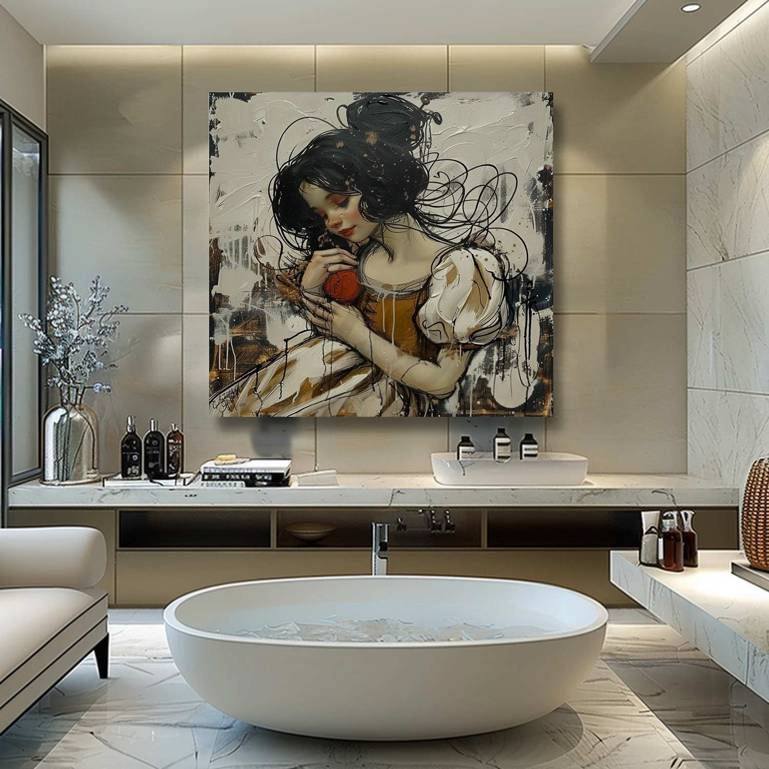 Wall Art Snow White Canvas