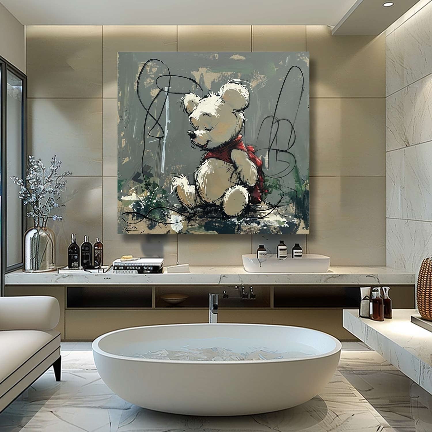 Wall Art Whimsical Sitting Bear