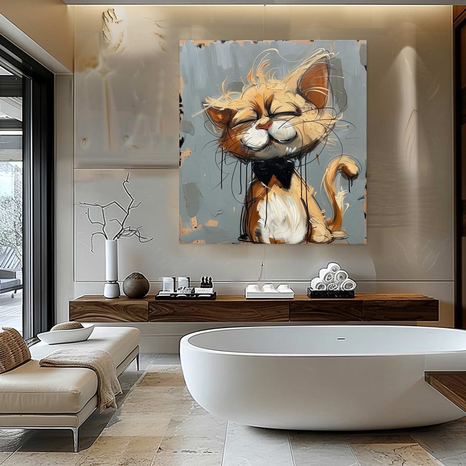 Wall Art Textured Expressive Brushstroke