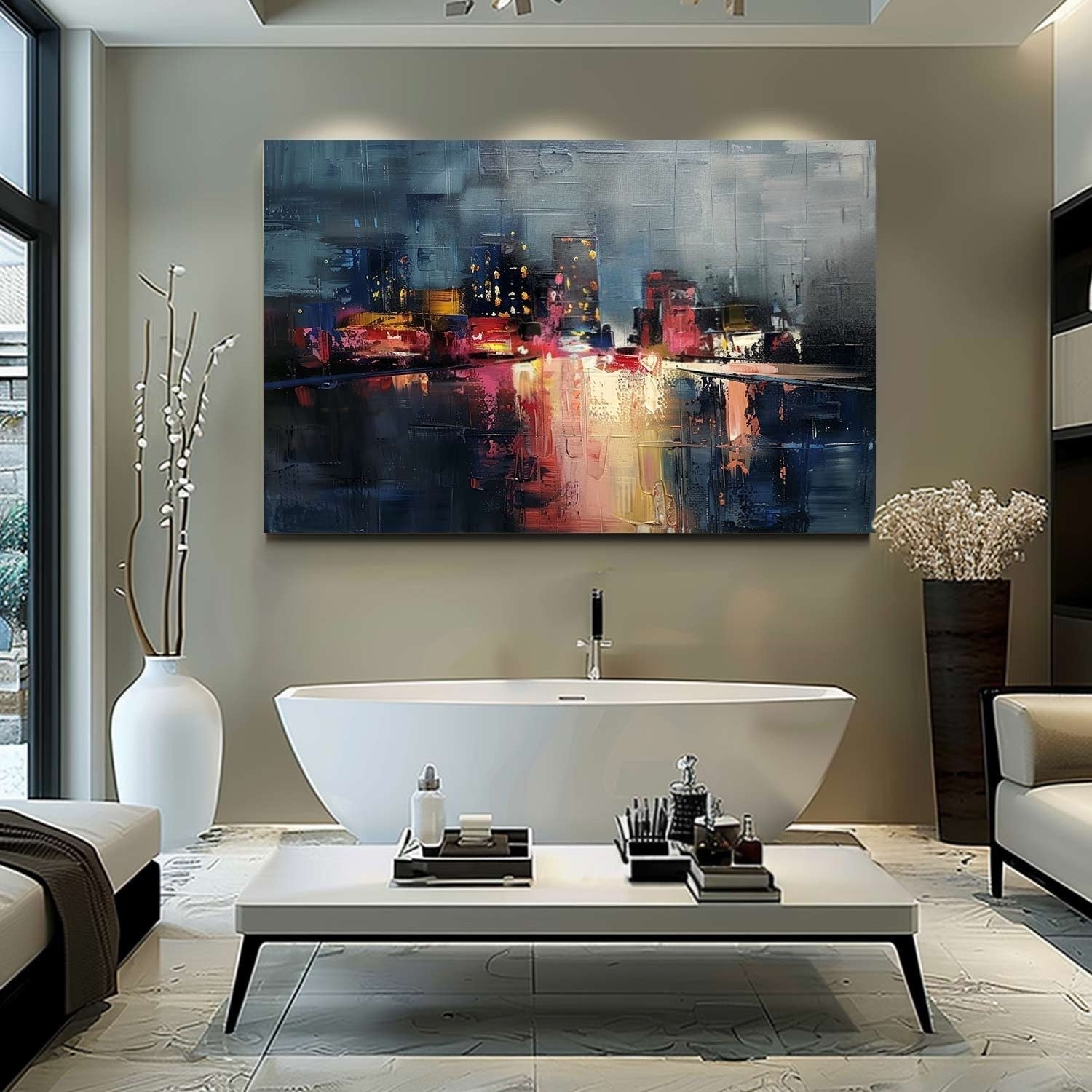 Wall Art Expressive Brushstroke