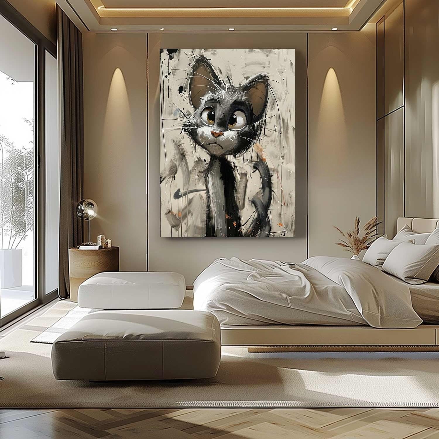 Wall Art Textured Expressive Brushstroke